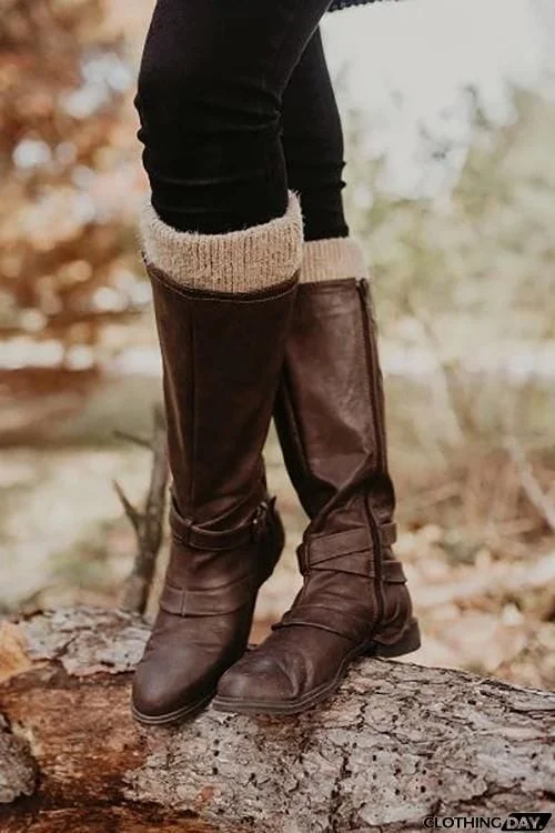 Silky Feather Pattern Topper Boot Cuffs