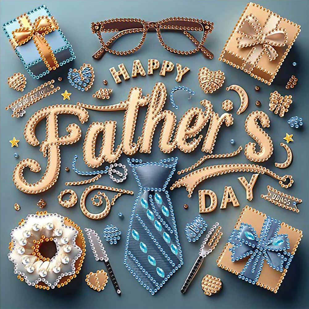 Father'S Day 30*30cm(canvas) special shaped drill diamond painting