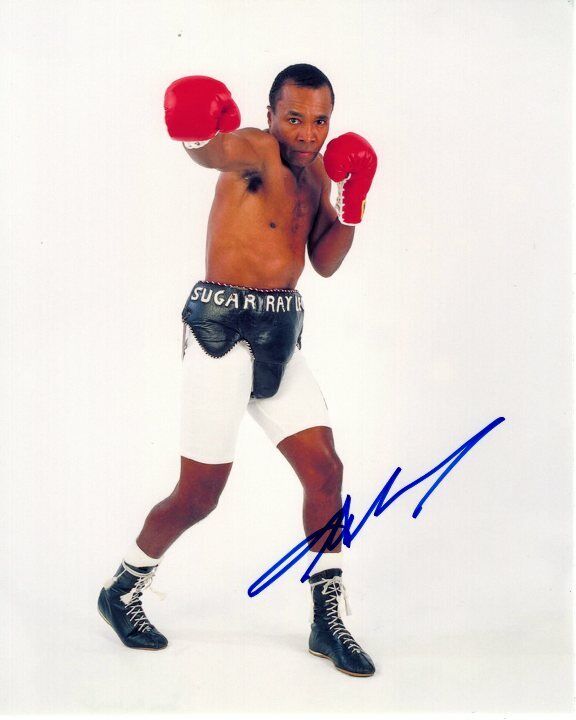 SUGAR RAY LEONARD signed autographed BOXING Photo Poster painting