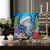 DIY Pearl Painting Jellyfish with Frame for Home Wall Decor(25x25cm)