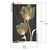 >SALE<Full Round Drill Diamond Painting 5D Black Gold Flowers Poster Kit (B4134)