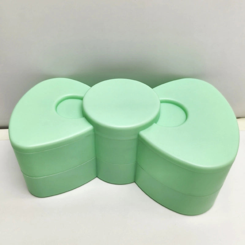 Elegant Lady Minimalist Solid Color Bow Knot PP Plastic Storage Box Makeup Organizers