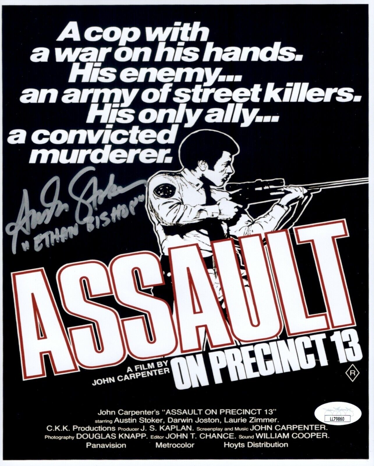 AUSTIN STOKER Signed ASSAULT ON PRECINCT 13 Photo Poster painting 8x10 Autograph JSA COA Cert