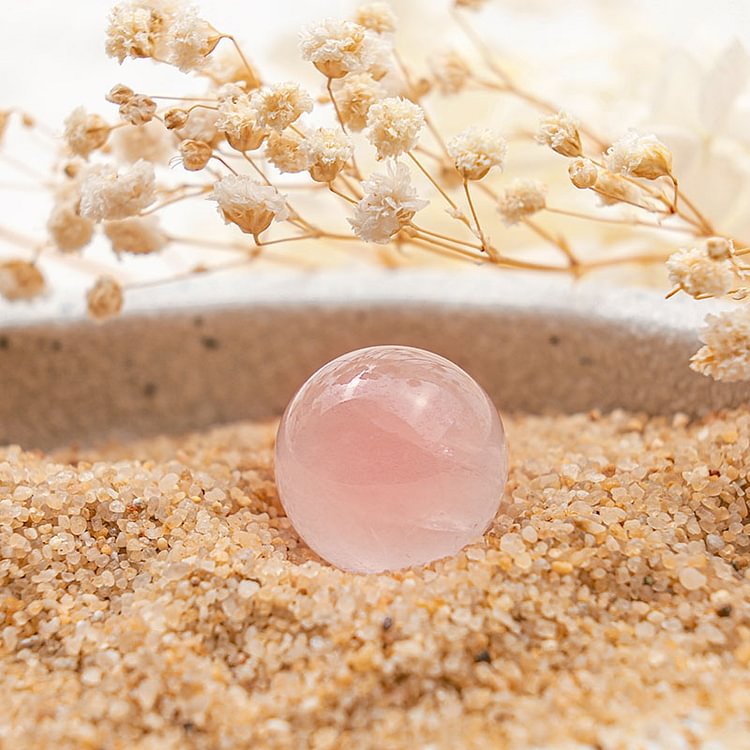 Rose Quartz Deeper Love Crystal Sphere