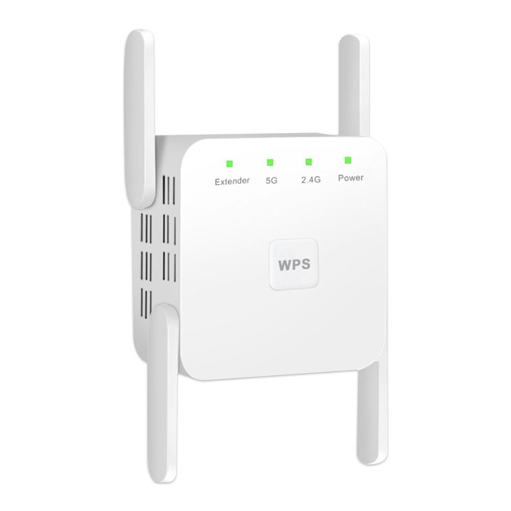 

1200M 2.4+5GHz Wireless Repeater 4 Antennas WiFi Signal Booster Extender UK, 501 Original