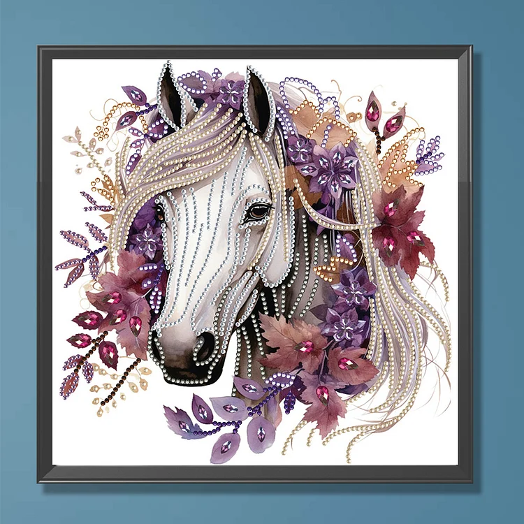 Horse Pattern Diamond Painting Without Frame, Full Drill Wall Art Hanging  Painting, For Beginners