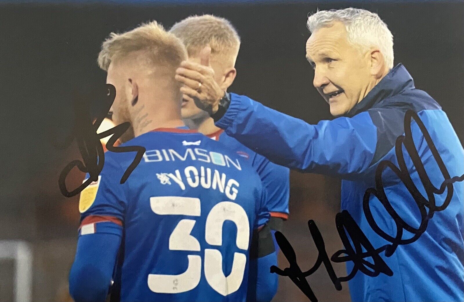 Brad Young & Keith Millen Genuine Hand Signed Carlisle United 6X4 Photo Poster painting