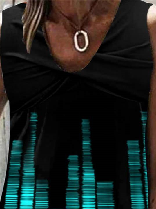 Women Half Sleeve V-neck Solid Color Dress