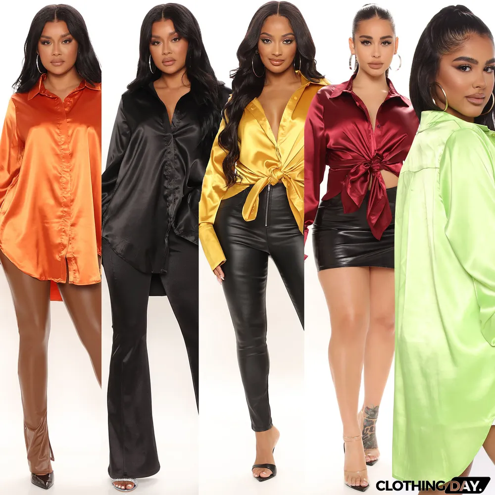 Summer Women Fashion Casual Long-Sleeved Irregular Long Shirt