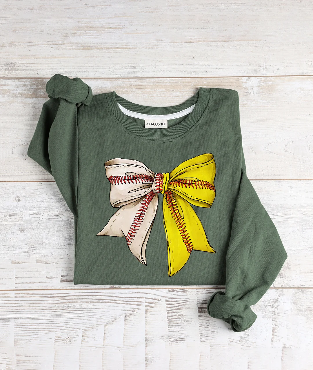 Baseball Softball Bow Sweatshirt