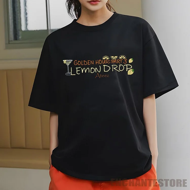 Ateez Golden Hour Part. 3 Lemon Drop Simple T-Shirt officialateezshop
