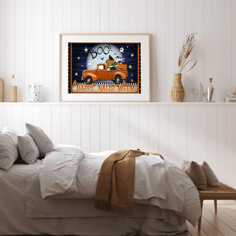 Happy Halloween 5D DIY Diamond Painting Kits Resin Full Round Home Wall Art