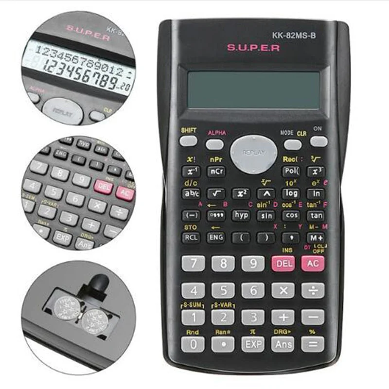 Portable scientific calculator student 2-line display handheld multi-function mathematics teaching dedicated calculator