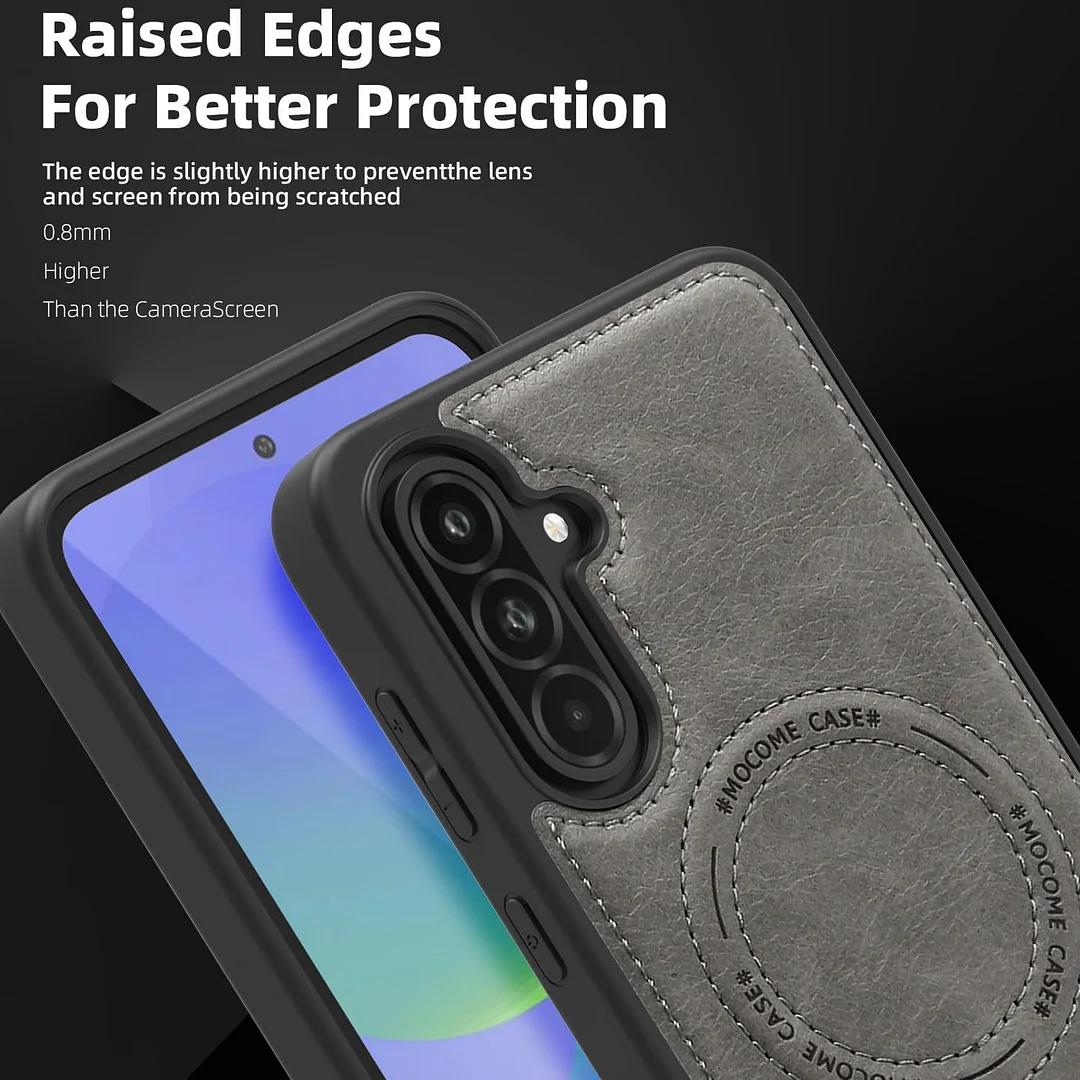 Samsung Galaxy Z Fold 6 Leather Case Magnetic Protective Case Holder Phone Case