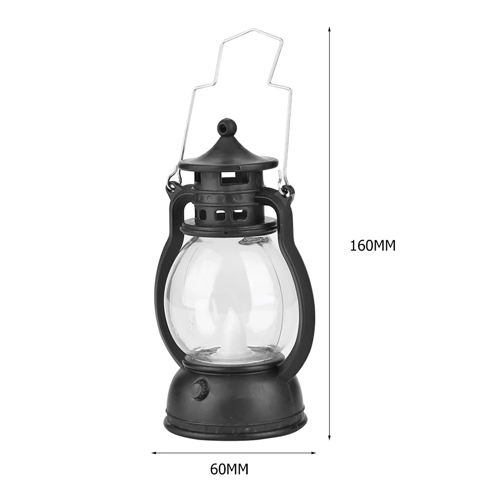 Retro Classic Kerosene Lamp Portable LED Lantern Lights Antique Decor (A)