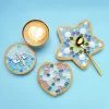 DIY Glass Mosaic Tiles Handmade Mixed Color Mosaic Kits with Wooden Coaster Kits