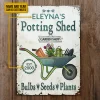 Personalized Garden Shop Bulbs Seeds Customized Classic Metal Signs