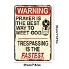 Warning - Metal Tin Signs(8*12Inch/12*16Inch)