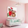 Diamond Painting -DIY Full Round Drill Christmas Cat Bear