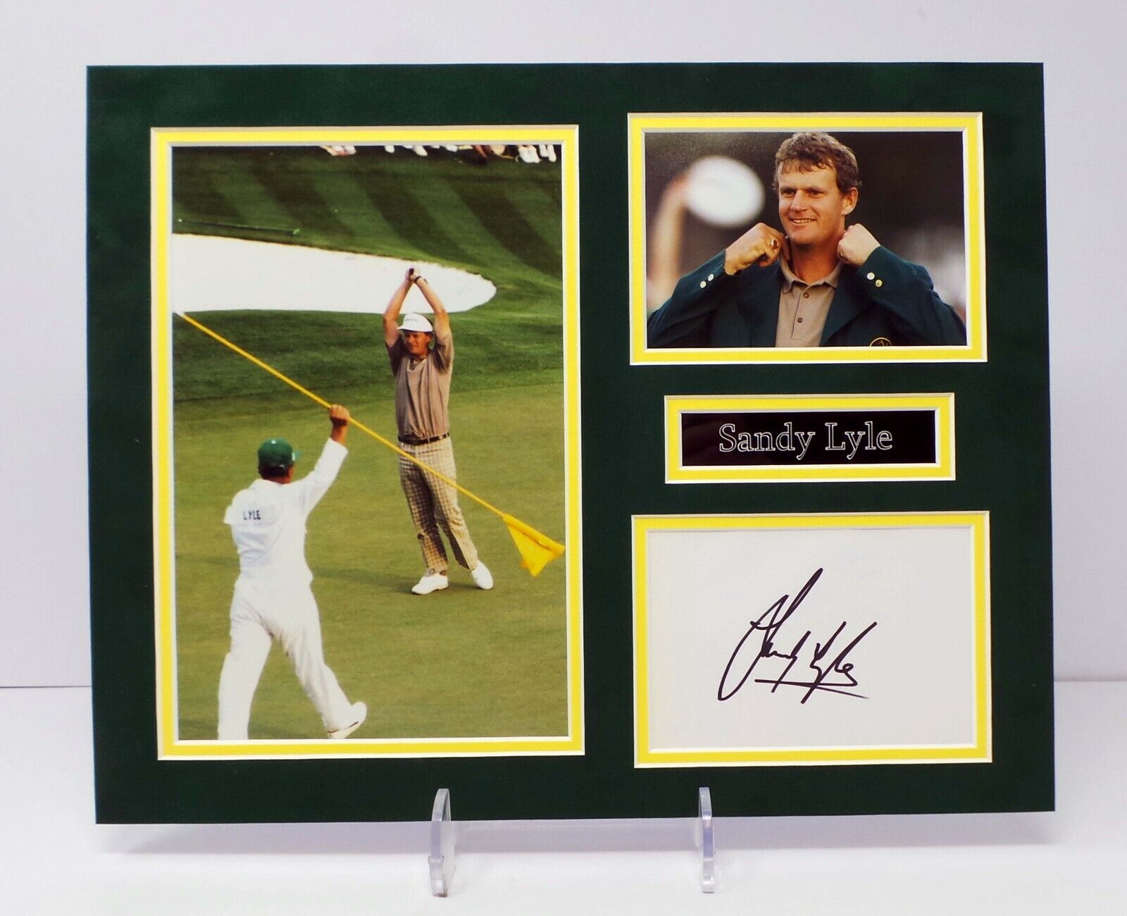 Sandy LYLE Signed Mounted Photo Poster painting Display AFTAL RD COA The Masters Golf Winner