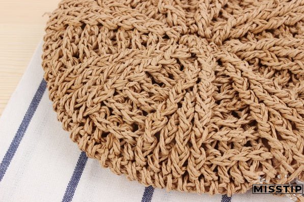 Paziye Straw Crossbody Bag Tassel Beach Bags