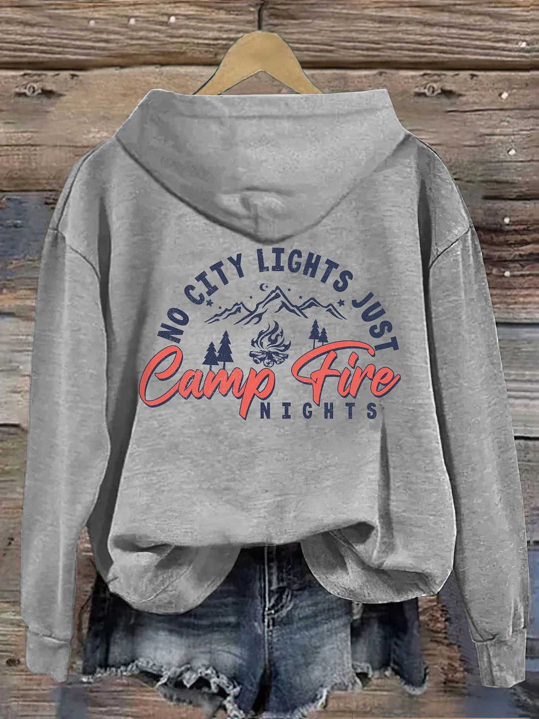 No City Lights Just Campfire Nights Hoodie