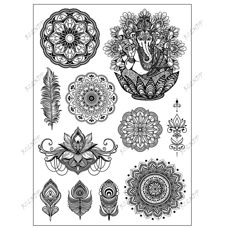 Sdrawing Temporary Tattoo Sticker Bow Knot Sexy Lace Butterfly Flower Arm Leg Body Art Flash Tatoo Fake Tatto for Men Women
