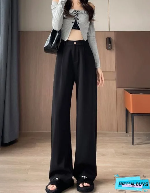 Regular Fit Elegant Plain Fashion Pants