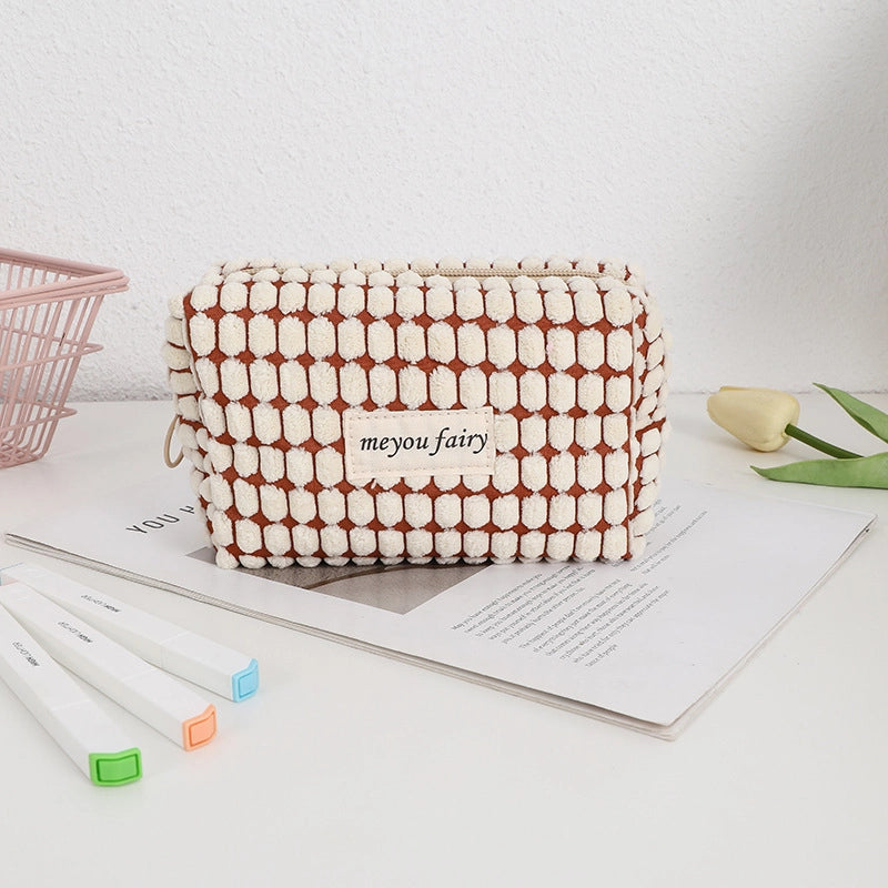 1 Piece Solid Color Class Learning Polyester Minimalist Pencil Case