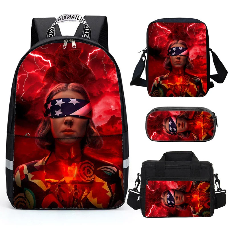Buzzdaisy Casual Stylish 3D Stranger things School Backpack for Girls Boys,Water Resistant Durable Casual Bookbag for Students