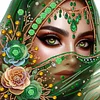 Elegant Beauty-Partial Special Shaped Diamond Painting 30*30CM