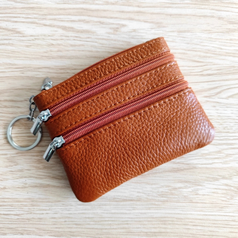 Explosions Genuine Leather Coin Purse Ladies Home Zipper Key Bag Multifunctional Card Bag Coin Coin Coin Bag