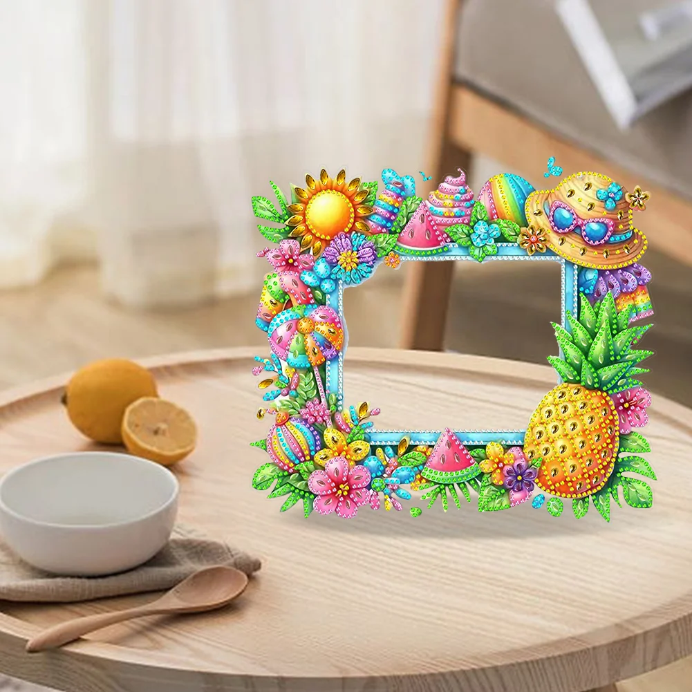 5D DIY Sunshine Vacation Special Shape Diamond Art Tabletop Decor for Home Decor