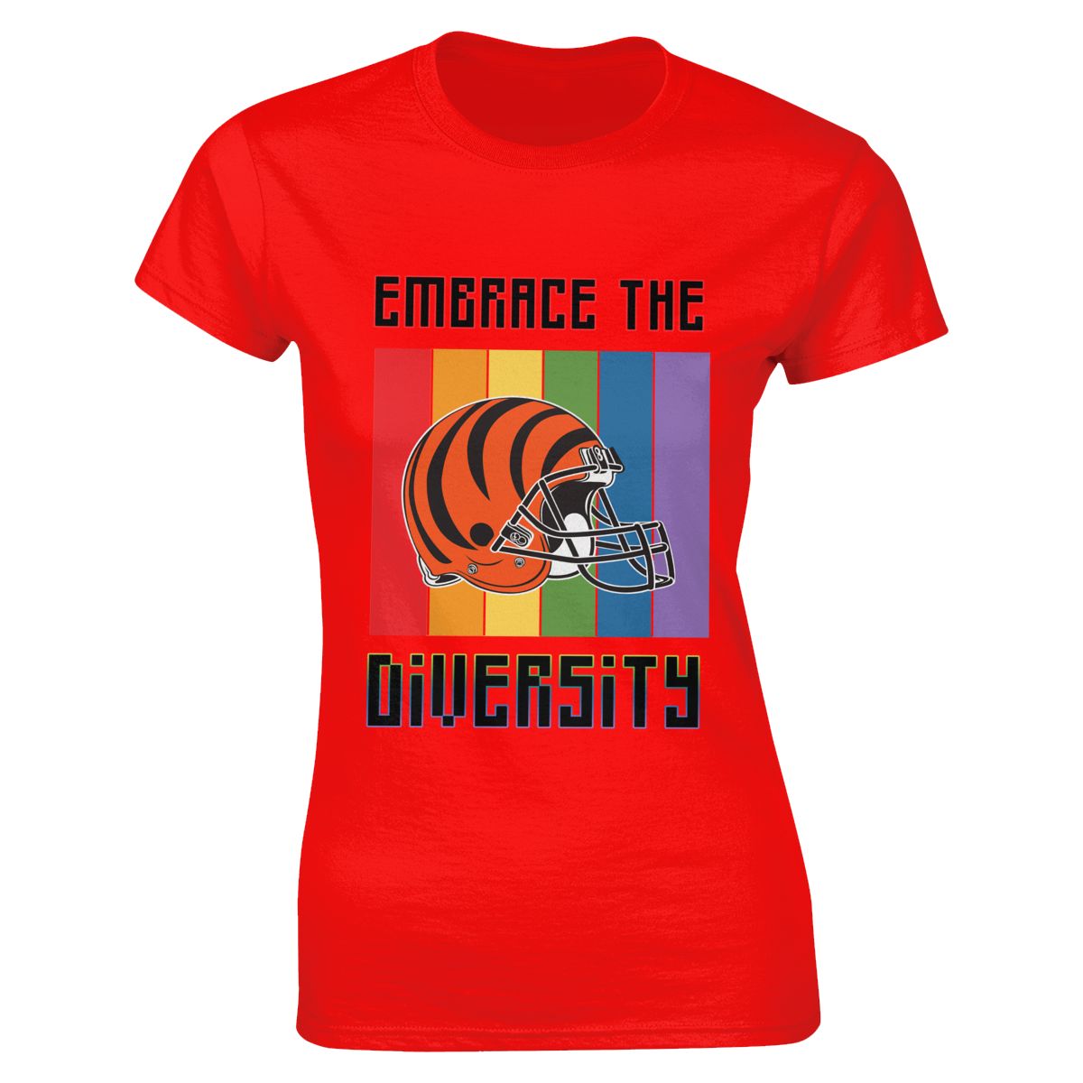 Cincinnati Bengals Embrace The Diversity Women's Crewneck T-Shirt