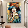 Retro Lady Woman-Full Embroidery 3 Strands 11CT Stamped Cross Stitch-50*75CM-Large Size