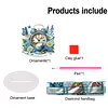 Flower Alarm Clock Diamond Dot Painting Ornament DIY Double Sided Stand