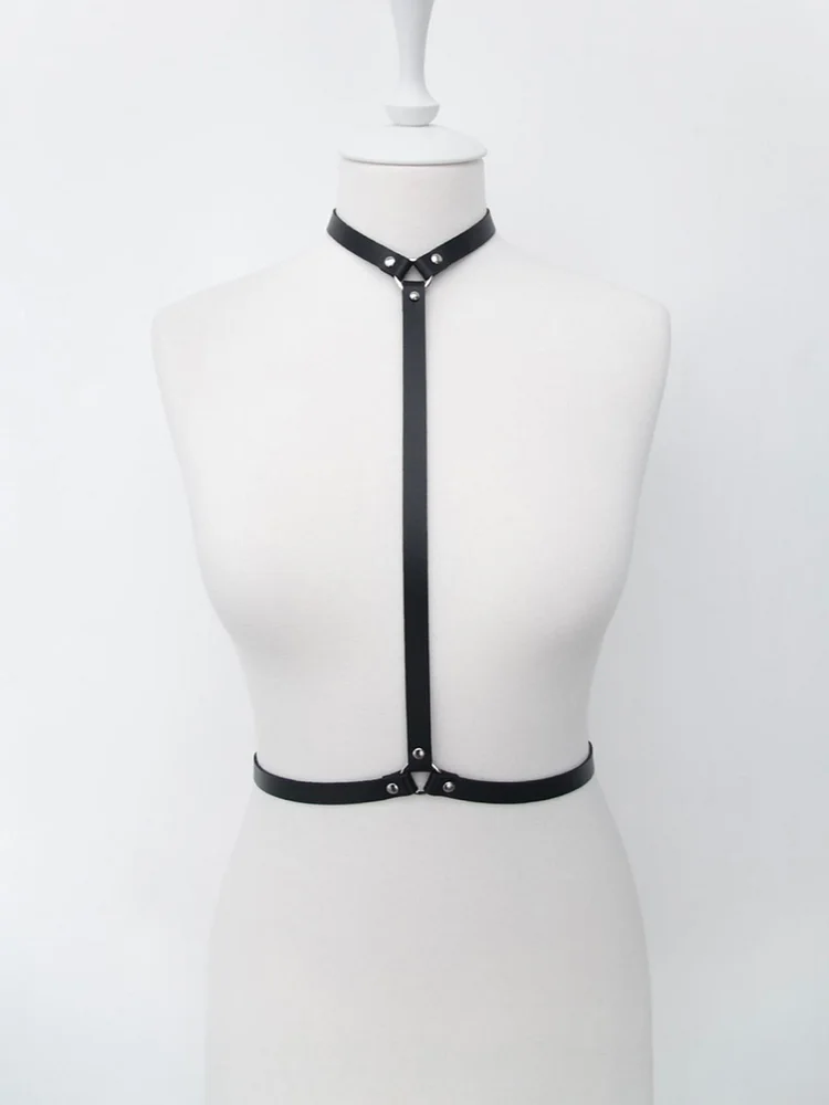 pornhint Pornhint Body harness leather various color leather body harnesses for women