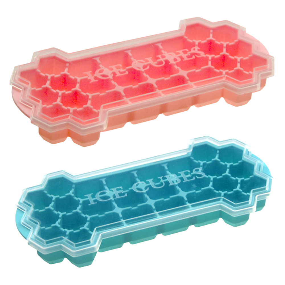

Silicone Ice Cube Maker 26 Grids Ice Cream Tray with Lid Kitchen DIY Mold, 501 Original