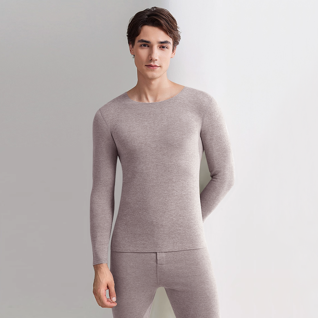 350g Men's Seamless Silk Cashmere Thermal Underwear Set REAL SILK LIFE