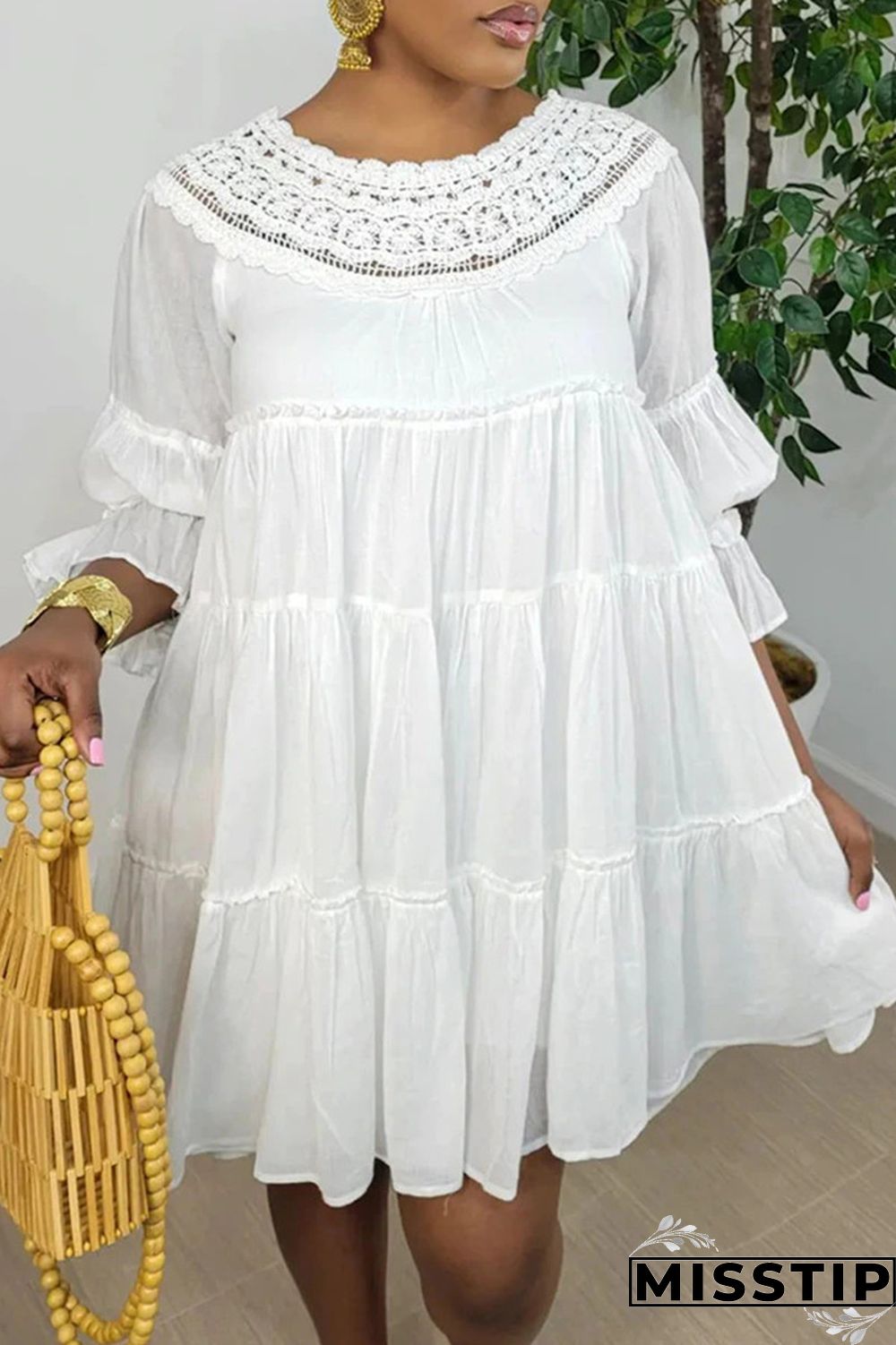 Pink Casual Solid Patchwork O Neck A Line Dresses(Without Lining)