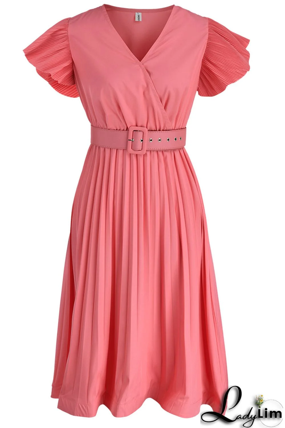 White Casual Solid Patchwork Fold V Neck Straight Dresses