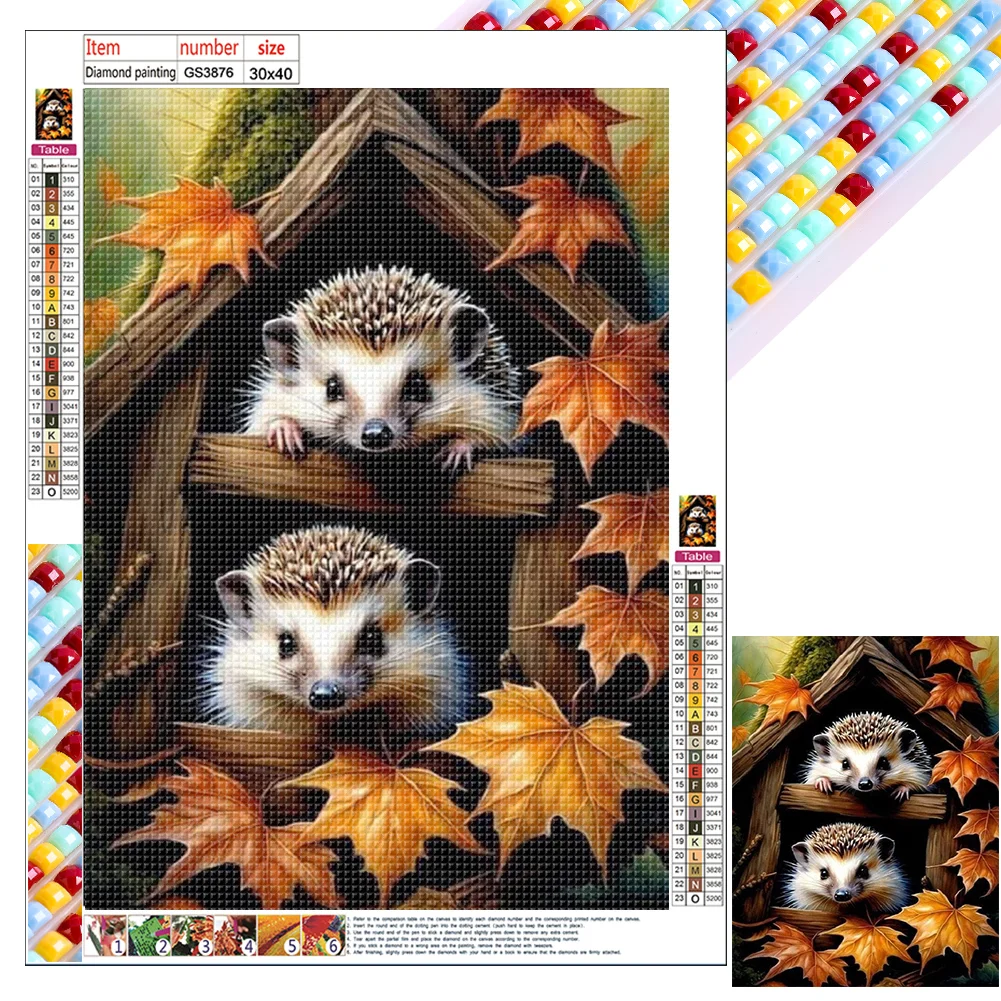 Diamond Painting - Full Square Drill - Hedgehog(Canvas|30*40cm)