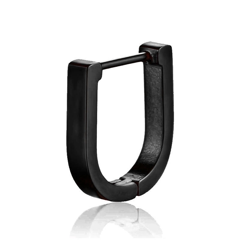 1 Piece Hip-Hop Rock Minimalist Star Heart Shape Metal Button 304 Stainless Steel Copper Gold Plated Hoop Earrings