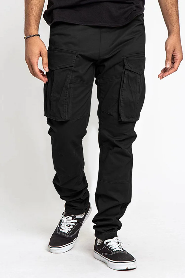 Casual Slim Fit Pants With Multi-Pocket