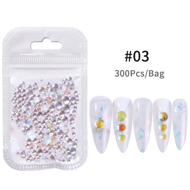 48pcs Mixed Size Aurora Little Bear Nail Art Accessories Resin Kawaii Bear Stereo FlatBack 3D Fashion Fingernail DIY Decoration-Nail Inspo