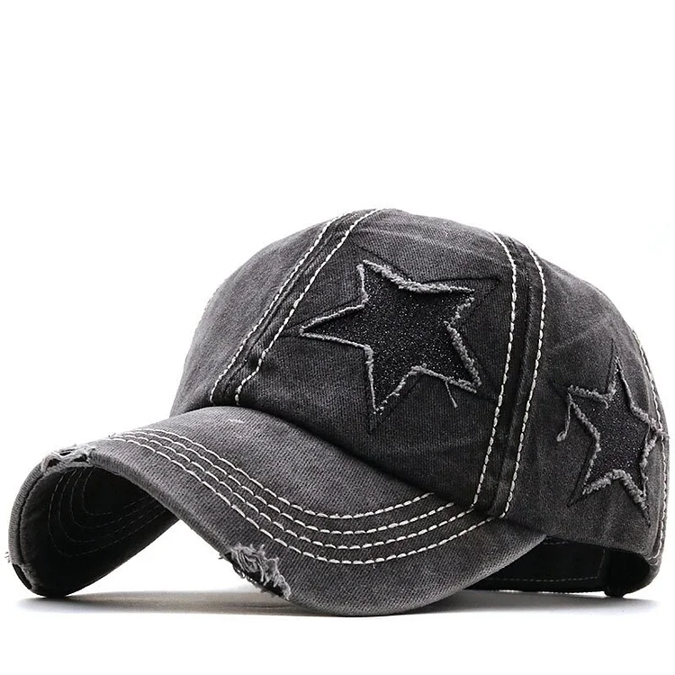 Bocca Retro Washed Baseball Cap Y2K Baseball Caps Snapback Cap For Women Hat Star Summer Spring Outdoor Sport Female Male Casual