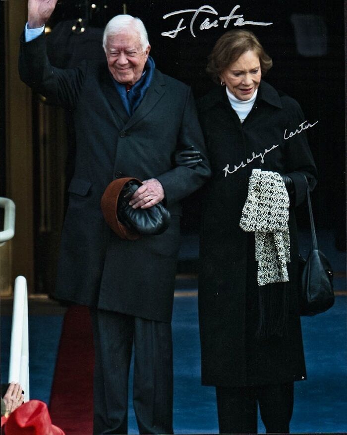 JIMMY and ROSALYNN CARTER In-person Signed Photo Poster painting