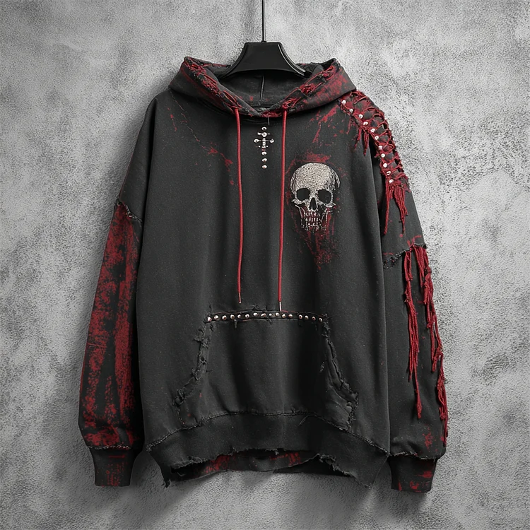 Dark Rock Skull & Crossbones Men's Hoodie