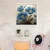 Blue Poppy Flower-11CT Stamped Cross Stitch 40*40cm