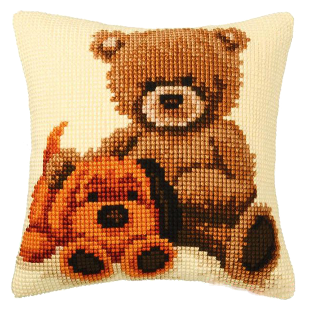

Bear - 11CT Stamped Cross Stitch Pillowcase - 40*40CM, 501 Original